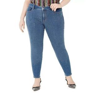 NC International Concepts size 16 Bling-Front Skinny Jeans (Indigo)